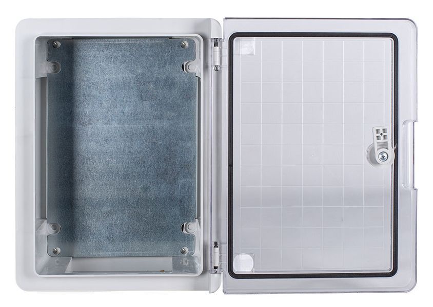 Корпус з ABS-пластику e.plbox.pro.p.33.25.14.tr з прозорими дверцятами 330x250x140мм ІР65 p084202 фото