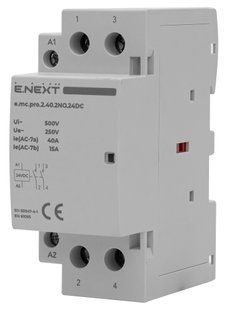 Модульний контактор e.mc.pro.2.40.2NO.24DC, 2р, 40А, 2NO, 24В p005303 фото