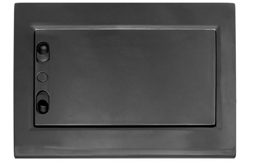 Корпус пластиковий на 12 модулів e.plbox.pro.w.12b.black вбудованний, чорний з непрозорими дверцятами IP40 CP12912B фото