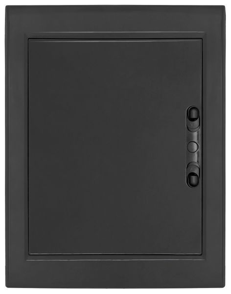 Корпус пластиковий на 24 модулів e.plbox.pro.w.24b.black вбудованний, чорний з непрозорими дверцятами IP40 CP12924B фото