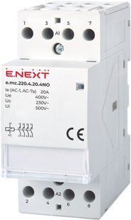 Модульний контактор e.mc.220.4.20.4NO, 4р, 20А, 4NO, 220В p005019 фото