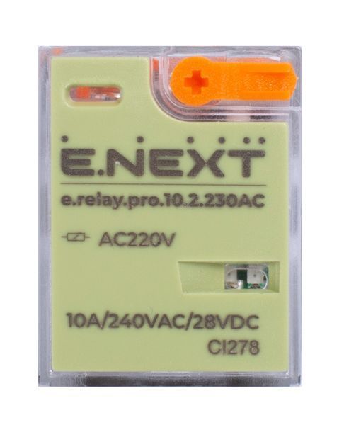 Реле проміжне e.relay.pro.10.2.230AC, 10А, 2 групи контактів, котушка 230В АC p091005 фото