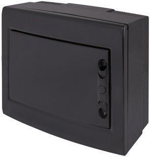 Корпус пластиковий на 12 модулів e.plbox.pro.n.12b.black навісний, чорний з непрозорими дверцятами IP40 CP32912B фото