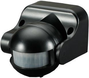 Датчик руху інфрачервоний e.sensor.pir.09.black(чорний), 180&deg;, IP44 s061003 фото