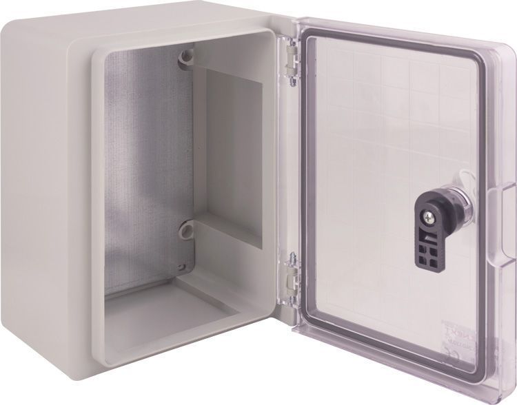 Корпус удароміцний з АБС-пластика e.plbox.180.240.130.tr, 180х240х130мм, IP65 з прозорими дверцятами CP5032 фото