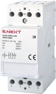 Модульний контактор e.mc.220.4.25.2NO+2NC, 4р, 25А, 2NO+2NC, 220В p005022 фото